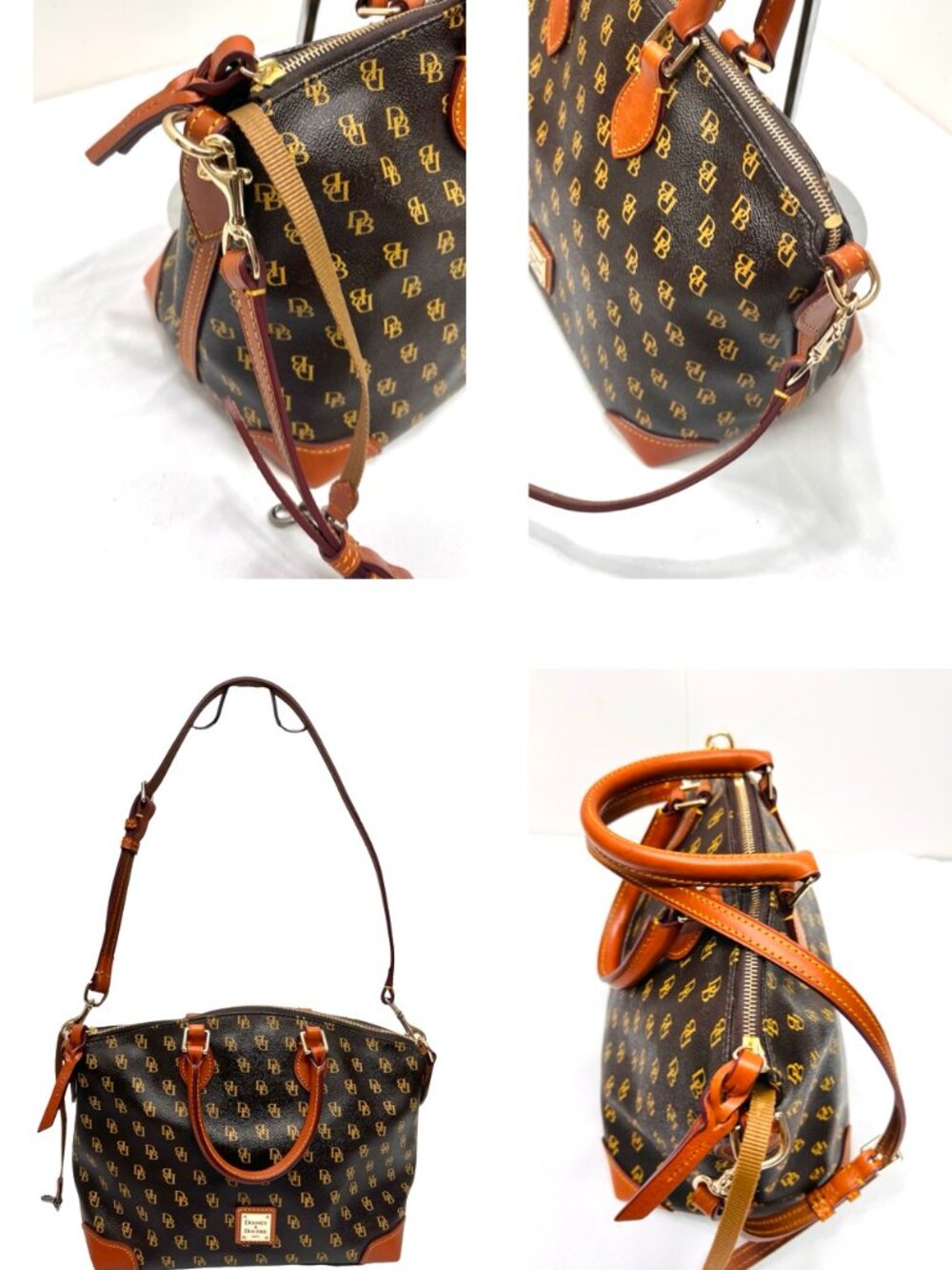 Dooney Bourke Dark Brown T’Moro DB Blakely Gretta Satchel Large Bag +Scarf(1) - Picture 13 of 16